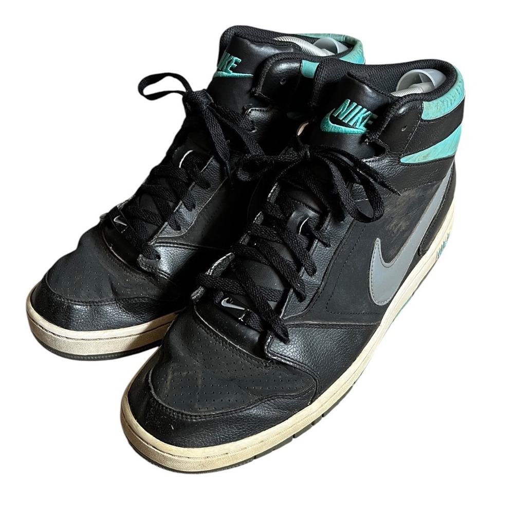 Nike Prestige IV High Mens 13 Black Grey Teal Sneakers 584614-003